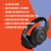 JBL Tune 720BT Vezeték Nélküli Fejhallgató, Over Ear, JBL Pure Bass Sound, Bluetooth 5.3, 32 Ω, 103 dB, 3,5 mm Jack, USB-C, Fekete