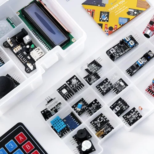ELEGOO 37 az 1-ben Érzékelő Modul Készlet Arduino Kompatibilis, 1.2 GHz Cortex A8 Processzorral