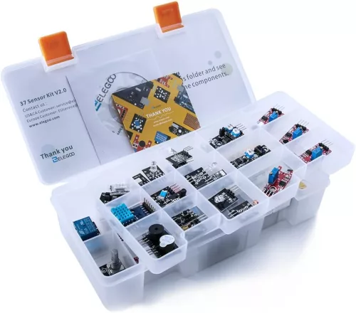 ELEGOO 37 az 1-ben Érzékelő Modul Készlet Arduino Kompatibilis, 1.2 GHz Cortex A8 Processzorral