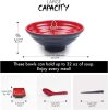 Goliber Japán Ramen Készlet 16 darabos - 950 ml piros kerámia tálak pálcikával és kanállal
