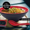 Goliber Japán Ramen Készlet 16 darabos - 950 ml piros kerámia tálak pálcikával és kanállal