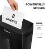 Fellowes FS-8C 8 lapos keresztvágó iratmegsemmisítő otthoni és irodai használatra, 15 literes