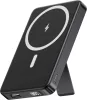 YUJE B20 Magnetic Power Bank, 10000mAh, 15W Vezeték Nélküli Töltés, PD 20W Gyors Töltés, USB Type C, USB-A, Könnyű, Zsebméret, Digitális Kijelző, Fekete