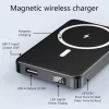 YUJE B20 Magnetic Power Bank, 10000mAh, 15W Vezeték Nélküli Töltés, PD 20W Gyors Töltés, USB Type C, USB-A, Könnyű, Zsebméret, Digitális Kijelző, Fekete