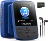 WOLFANG WMP01 MP3 Lejátszó, 64 GB, Bluetooth 5.2, Sportcsipesz, HiFi Veszteségmentes Hang, FM Rádió, Hangrögzítő, Mikro SD, Fejhallgató, Kék