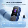 WOLFANG WMP01 MP3 Lejátszó, 64 GB, Bluetooth 5.2, Sportcsipesz, HiFi Veszteségmentes Hang, FM Rádió, Hangrögzítő, Mikro SD, Fejhallgató, Kék