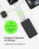 Belkin BoostCharge BPB011 Power Bank, 10000 mAh, 5 V, 3 A, 15 W Összteljesítmény, 3 Port, USB-C, 2x USB-A, Okostelefon Tablet Kompatibilis, Fekete