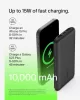 Belkin BoostCharge BPB011 Power Bank, 10000 mAh, 5 V, 3 A, 15 W Összteljesítmény, 3 Port, USB-C, 2x USB-A, Okostelefon Tablet Kompatibilis, Fekete