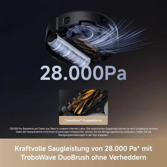 Mova Z60 Ultra Roller Complete RLZ83CE Robotporszívó és Felmosó, 28000 Pa, HydroForce Felmosás, DuoBrush, HEPA Szűrő, App, Voice Control, Fekete Mova Z60 Ultra Roller Complete RLZ83CE Robotporszívó és Felmosó, 28000 Pa, HydroForce Felmosás, DuoBrush, HEPA Szűrő, App, Voice Control, Fekete