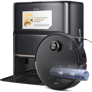   MOVA Z60 Ultra Roller Complete RLZ83CE Robotporszívó és Felmosó, 28 000 Pa, HydroForce, AutoShield, DuoSolution, HEPA, Fekete