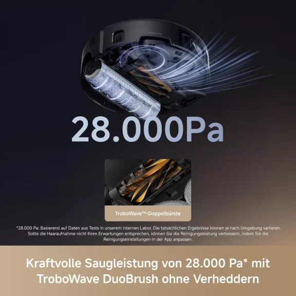 MOVA Z60 Ultra Roller Complete RLZ83CE Robotporszívó és Felmosó, 28 000 Pa, HydroForce, AutoShield, DuoSolution, HEPA, Fekete