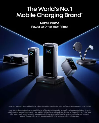 Anker Prime Charging Base A1903 Töltőállomás, 150W, 2× USB-C, USB-A, Pogo Pin, PowerIQ 4.0, Gyors Töltés, 4 Eszköz Egyidejű Töltése, Fekete