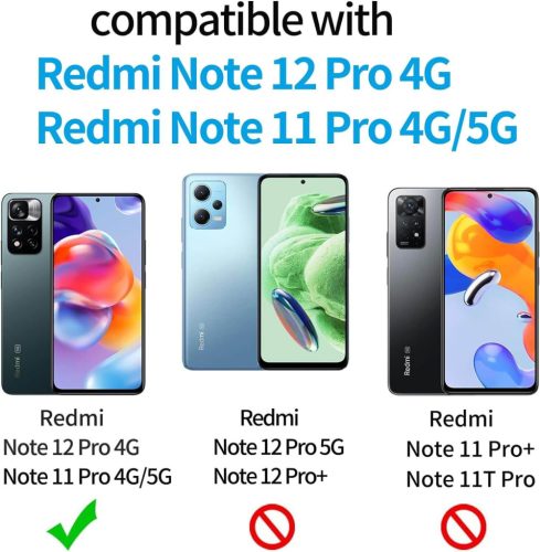 LeYi Xiaomi Redmi Note 11 Pro 4G/5G Telefontok [2 db Edzett Üveggel], PáncélTelefontok 360 Fokos Fém Gyűrűvel