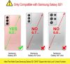 YATWIN Samsung Galaxy S21 Flip Pénztárca Tok Kártyahelyekkel és Állvány Funkcióval
