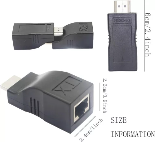 GINTOOYUN HDMI-RJ45 Hálózati Kábel Átalakító és Ismétlő, 30 méterig