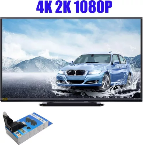 GINTOOYUN HDMI-RJ45 Hálózati Kábel Átalakító és Ismétlő, 30 méterig