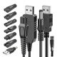 Ancable 5V Borotva Töltő Philipshez - 7 Csatlakozós Multifunkcionális USB Adapter Készlet Elektromos Hajvágókhoz, Borotvákhoz és Egyéb Töltőkábelekhez