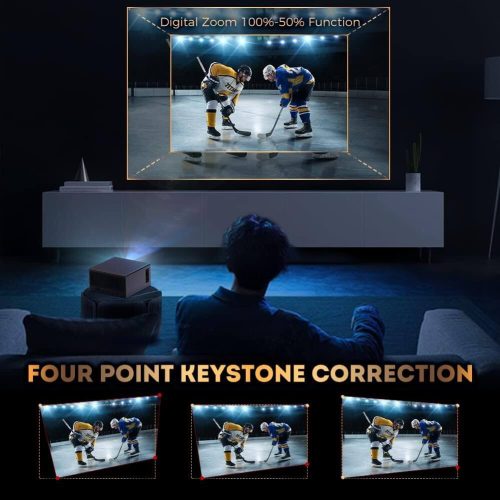 XIDU WiFi 5G Bluetooth-kompatibilis 4K Projektor - 550 ANSI lumen, Natív 1080P Felbontás, Hordozható