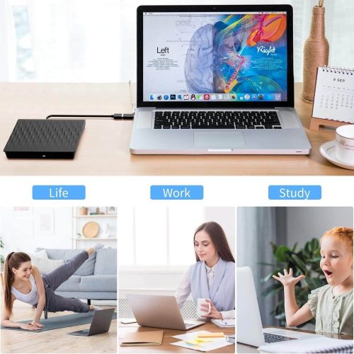 LPUNCD Külső CD/DVD Meghajtó USB 3.0 és Type-C Csatlakozóval