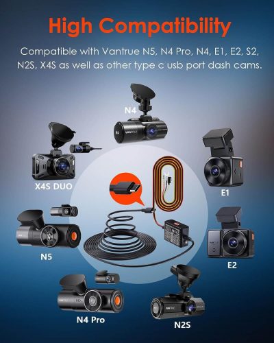 Vantrue 3-Vezetékes ACC Készlet Fedélzeti Kamerákhoz