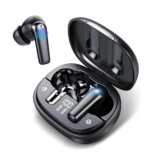 aowoka IT510 Vezeték Nélküli Bluetooth 5.3 Fülhallgató, LED Kijelzővel (Fekete)