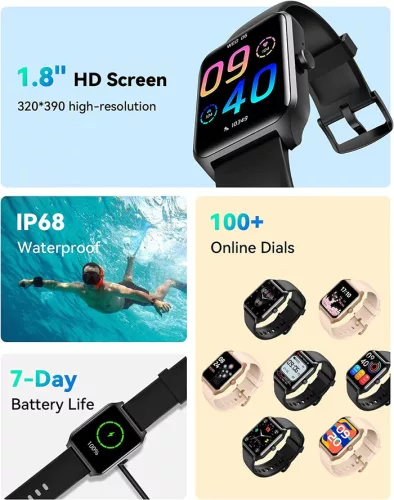 Fitpolo LW83 Okosóra (Fekete)