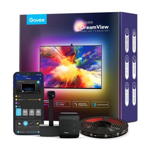 Govee DreamView T1 Wi-Fi TV háttérvilágítás készlet Govee Envisual kamerával