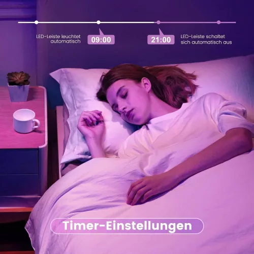 Beaeet 5 Méteres Öntapadós RGB Színes LED Szalag - Távirányítóval és App Vezérléssel