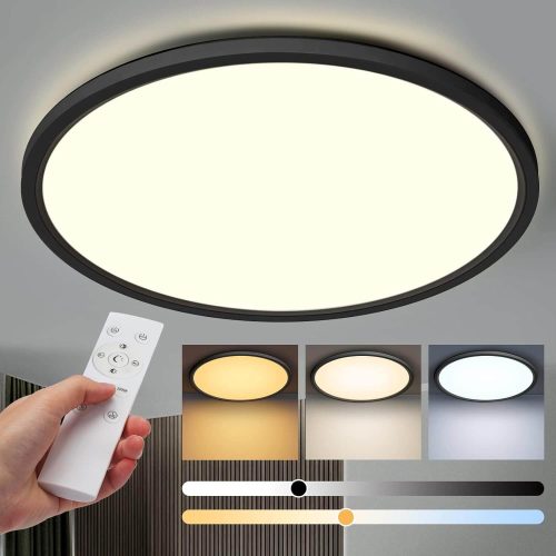Aisutha LED Mennyezeti Lámpa (Fehér), 24 W 2800 LM, Távirányítóval Dimmelhető, Ultra Vékony
