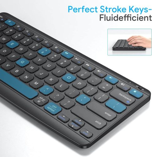 Omoton KB186 Újratölthető Vezeték Nélküli Billentyűzet (Fekete)