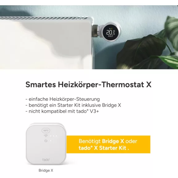 Tado Okos Radiátor Thermosztát X, Energiatakarékos Megoldás, Alexa-Siri-Google Assistant Támogatás, Multiroom Irányítás, Érintőképernyős Kijelző