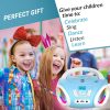 KLIM Candy Kids gyerek CD lejátszó FM rádióval és RGB fényekkel, kék