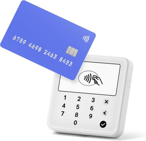 SumUp Solo Lite kis méretű, fehér érintésmentes fizetési terminál