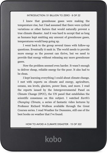 Kobo Clara 2E 6” HD eReader 16GB, Vízálló, Kék