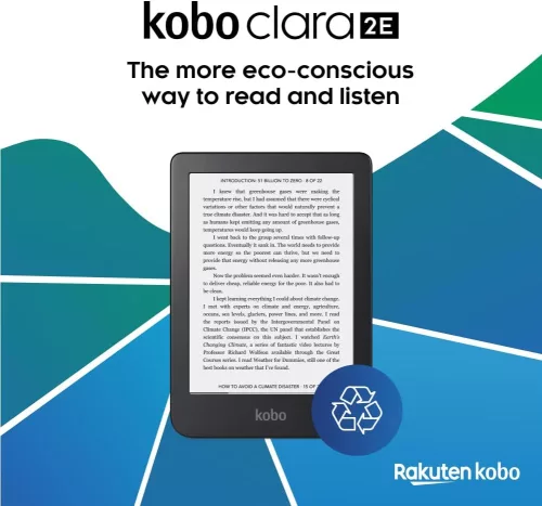 Kobo Clara 2E 6” HD eReader 16GB, Vízálló, Kék