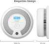 X-Sense SC07 10 Év Élettartamú Füst- és Szén-monoxid Érzékelő LCD Kijelzővel
