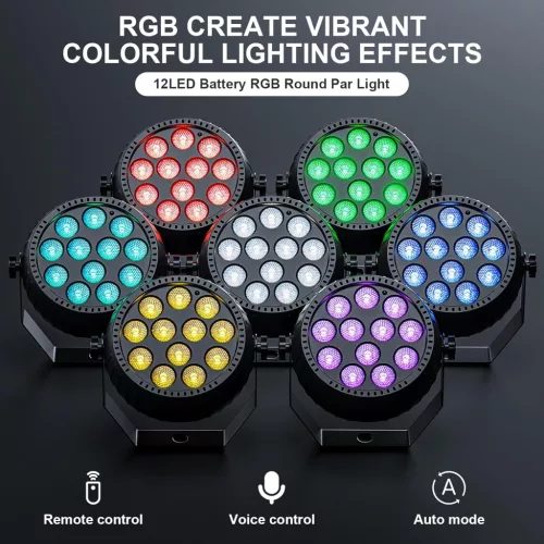 Hordozható Újratölthető RGB LED Színpadi Lámpa