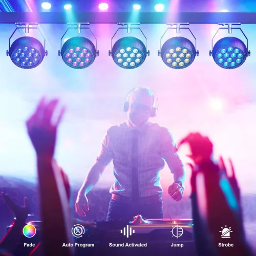 Hordozható Újratölthető RGB LED Színpadi Lámpa