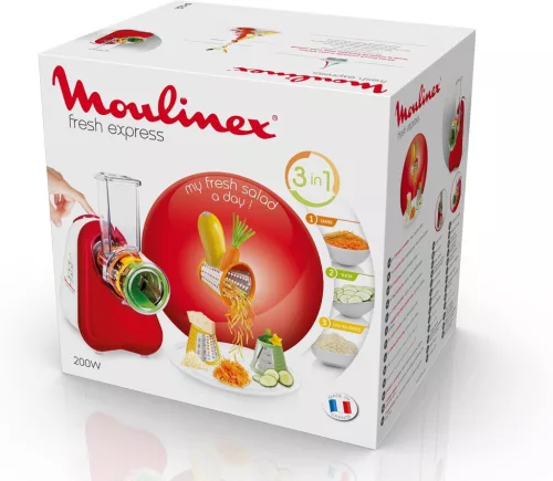 Moulinex Fresh Express 3 az 1-ben, 150W, Piros
