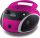 Grundig GRB 3000 BT hordozható rádiós boombox Bluetooth-szal, rózsaszín/ezüst