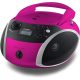 Grundig GRB 3000 BT hordozható rádiós boombox Bluetooth-szal, rózsaszín/ezüst