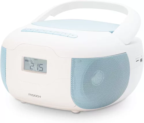 Mooov Celeste Bluetooth CD Lejátszó Rádióval és USB Porttal - Kék