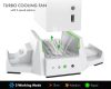 ElecGear Xbox Series S függőleges hűtő és töltő állvány 2x újratölthető akkumulátorral