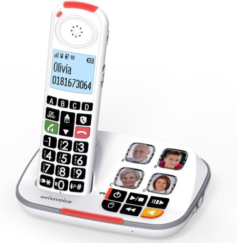 Swissvoice 2355 vezeték nélküli nagy gombos telefon időseknek válaszrögzítővel