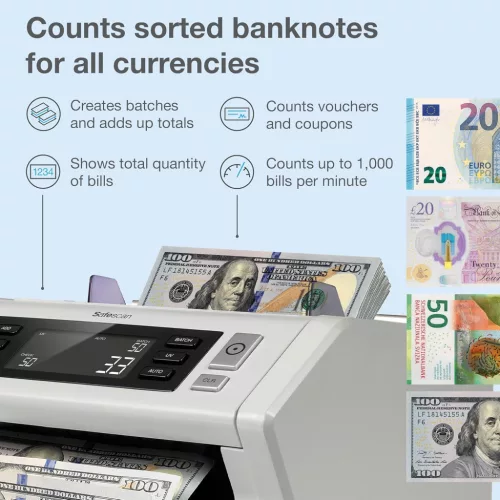 Safescan 2210 Bankjegyszámláló Gép UV Hamisítvány Ellenőrzéssel