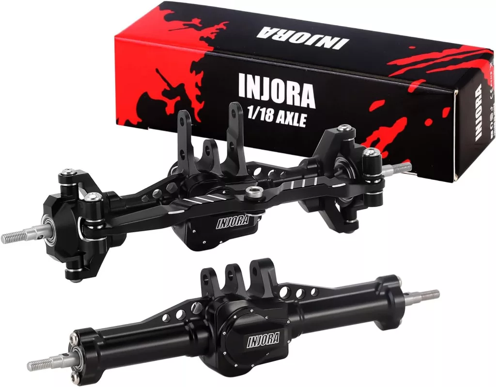 INJORA Ensemble d'engrenages hélicoïdaux en alliage d'acier 24T/10T pour 1/18 RC Crawler Car TRX4M Mise à niveau, 1 pièce