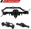 INJORA 47g Első és 38g Hátsó Teljes Tengelykészlet - CNC Alumínium Tengelyek 1/18 RC Crawler TRX4M Frissítés