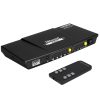 TESmart HSW0401A1U HDMI Switch, 4K 3840×2160 60Hz, 4 HDMI Forrás, EDID Emuláció, 2.0 5.1 Auto Audio Mód, IR Vezérlés, Fekete