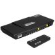 TESmart HSW0401A1U HDMI Switch, 4K 3840×2160 60Hz, 4 HDMI Forrás, EDID Emuláció, 2.0 5.1 Auto Audio Mód, IR Vezérlés, Fekete