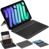 HOU iPad Mini 6 Vékony Bluetooth Billentyűzet Tok - Fekete